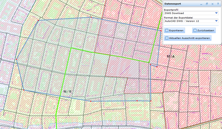 Datenexport mit einem beliebigen Polygon Datenexport mit einem beliebigen Polygon