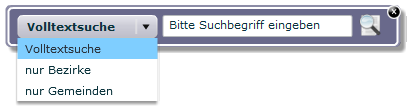 "Globale" und "thematische" Volltextsuche im WebOffice flex Client