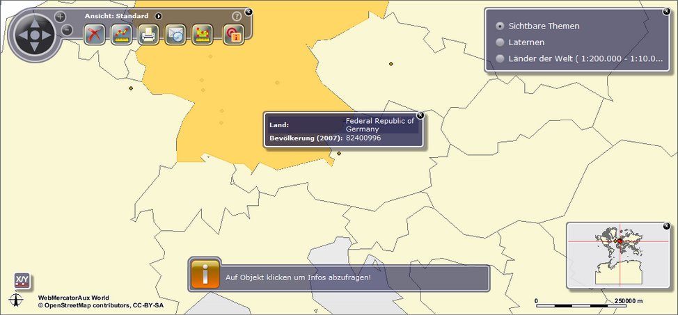 MapTip-Ergebnis mittels Einzelklick gemeinsam mit der Standard-Benachrichtigung im WebOffice flex Client MapTip-Ergebnis mittels Einzelklick gemeinsam mit der Standard-Benachrichtigung im WebOffice flex Client