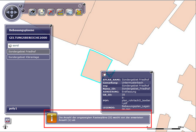 Rasteplan-Auswahl mit einer validierten räumlichen FC - kein verfügbarer Rasterplan