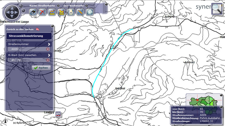 Suche mit Routenfunktionalität nach einem Intervall