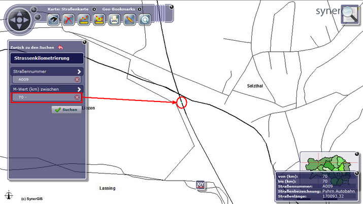 Suche mit Routenfunktionalität nach einem diskreten Wert