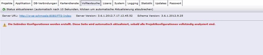SynAdmin - Subindex-Konfigurationen werden erstellt SynAdmin - Subindex-Konfigurationen werden erstellt