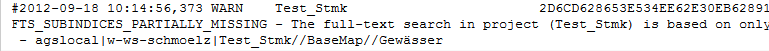 WebOffice 10 R3-Logdatei - FTS subindices partially missing WebOffice 10 R3-Logdatei - FTS subindices partially missing