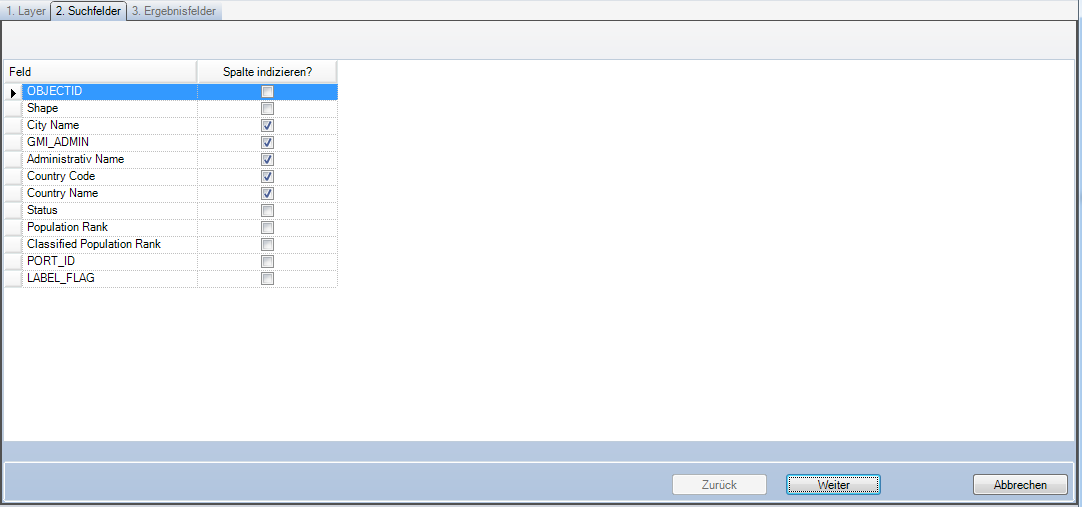 Volltextsuche erstellen - Schritt 2