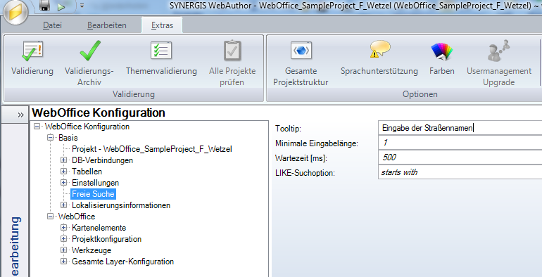 Freie Suche - Gesamte Projektstruktur Freie Suche - Gesamte Projektstruktur