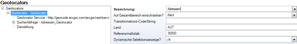 Geolocator Konfiguration Geolocator Konfiguration