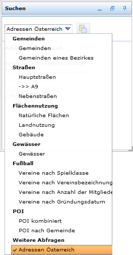 Geolocator-Suche in der Kategorie 'Weitere Abfragen' Geolocator-Suche in der Kategorie 'Weitere Abfragen'