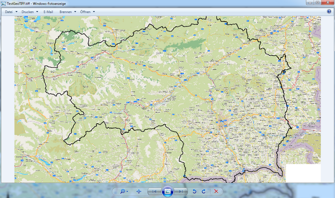 Exportierte GeoTIFF-Datei