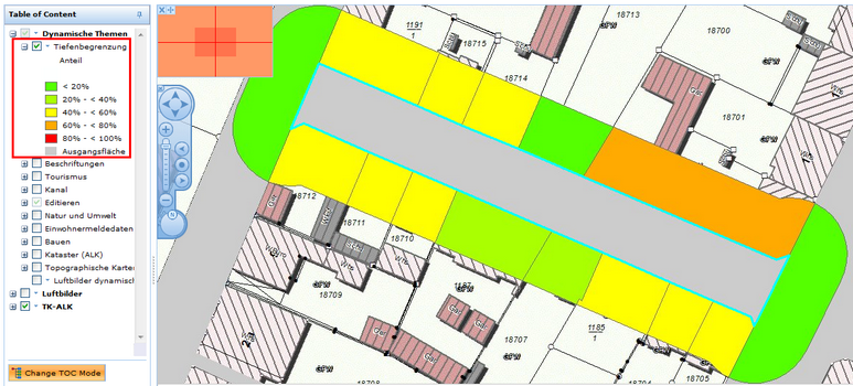 Ergebnis der Geoprocessing Analyse
