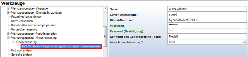 Geoprocessing Task Konfiguration - Kategorie WebOffice&nbsp;