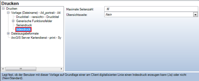Konfiguration von Indexdruck