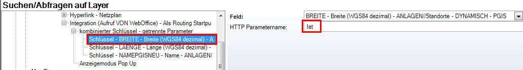 Anbindung an eine BingMaps Routingfunktionalität - Konfiguration der Breite (lat) Anbindung an eine BingMaps Routingfunktionalität - Konfiguration der Breite (lat)