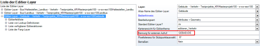 Editierlayer - Kennung für externe Aufrufe
