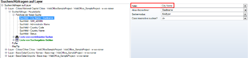Feld Name - Alias Name der in Geodatenbank definiert wurde Feld Name - Alias Name der in Geodatenbank definiert wurde
