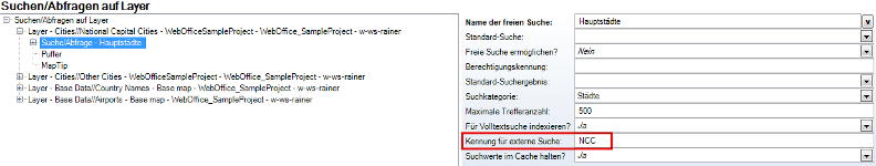 Kennung für externe Suche