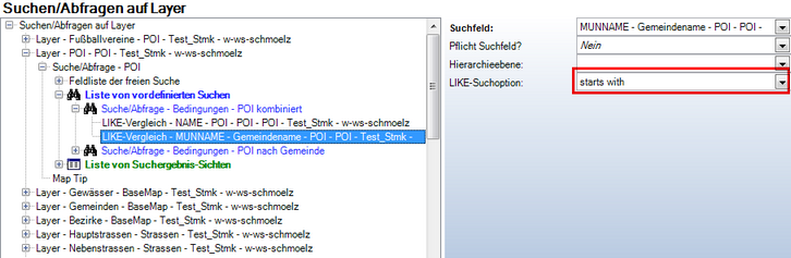 LIKE Suchoption 'starts with' LIKE Suchoption 'starts with'