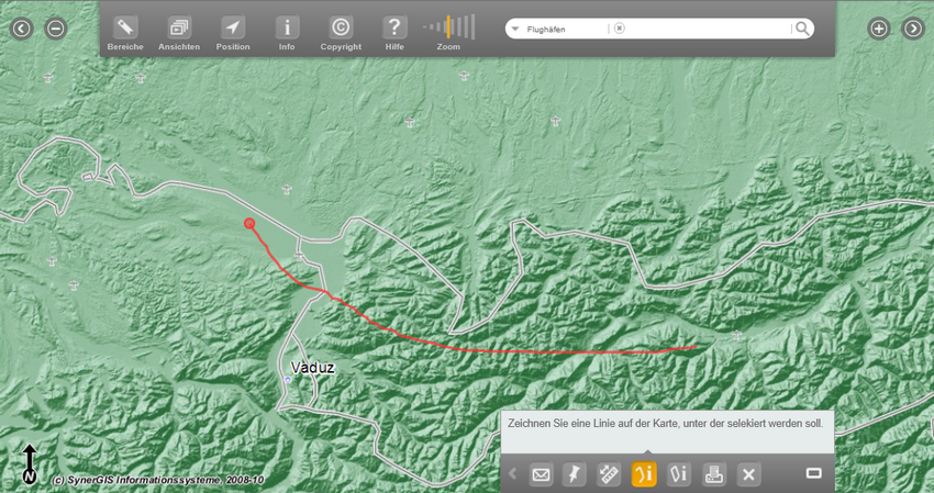 Linienselektion im WebOffice mobile Client