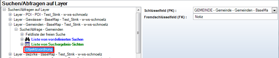 Konfiguration der Objektzuordnung Konfiguration der Objektzuordnung