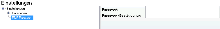 PDF Passwort Konfiguration