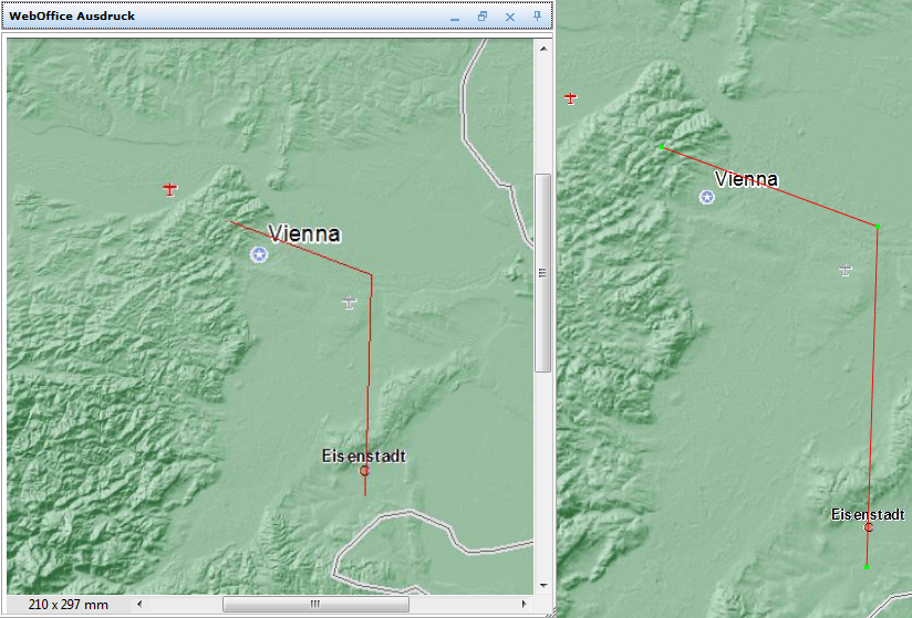 Beschriftung und Redlining-Grafik am Ausdruck Beschriftung und Redlining-Grafik am Ausdruck
