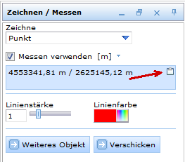Punkt-Koordinaten in Zwischenablage kopieren in WebOffice 10 R3 client Punkt-Koordinaten in Zwischenablage kopieren in WebOffice 10 R3 client