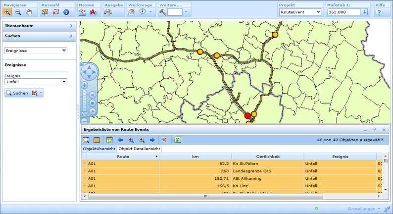 Attributive Suche im WebOffice html client auf einem Route-Event-Layer ohne Objekt-ID-Feld