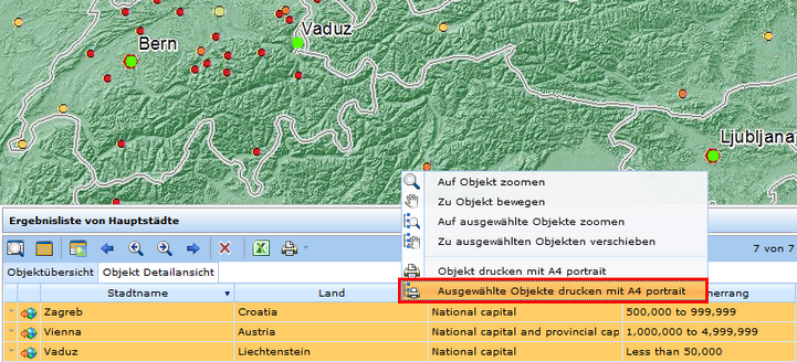 Drucken einer Seite für jede Selektion - WebOffice html Client