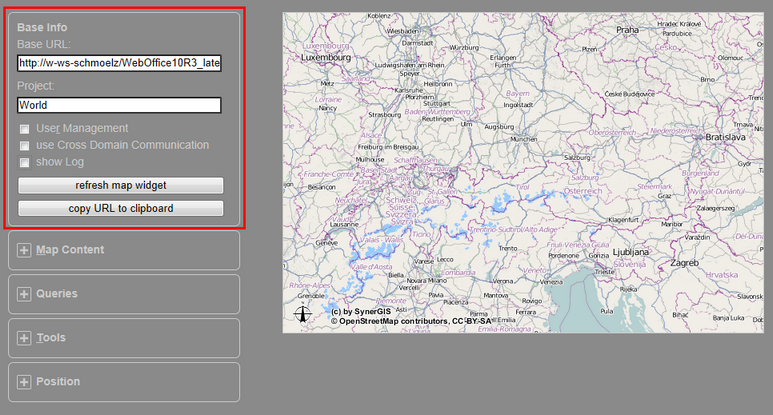 WebOffice map widget test container - Basisinformationen WebOffice map widget test container - Basisinformationen