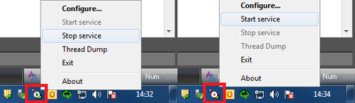 Neustarten von Apache Tomcat mittels Symbol in der Taskleiste Neustarten von Apache Tomcat mittels Symbol in der Taskleiste