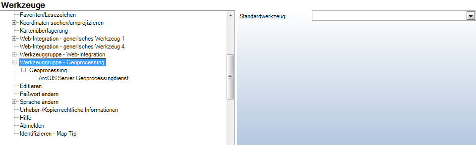 Werkzeuggruppe - Geoprocessing - Eigenschaften
