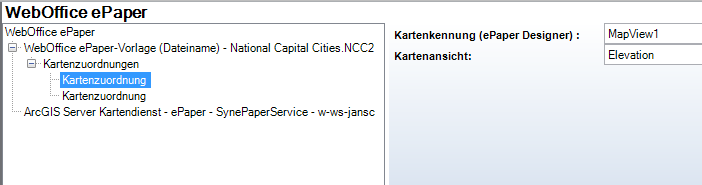 Kartenzuordnung zwischen Kartenkennung und Kartenansicht
