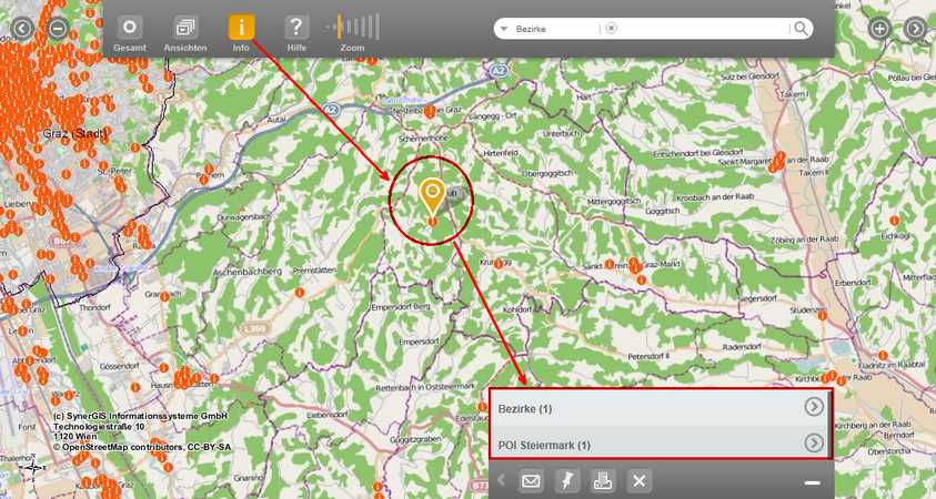 Identifizieren mittels Klick (Touch) auf das Objekt