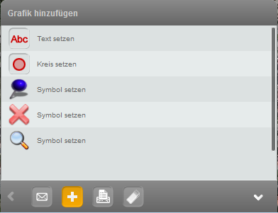 Werkzeug zum Markieren und Setzen von Treffpunkten im WebOffice mobile Client