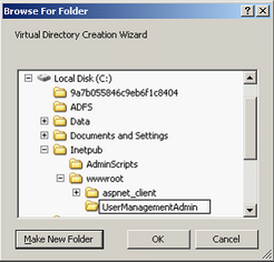 Create a folder named "UserManagementAdmin"