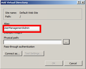 Set Alias for Virtual Directory
