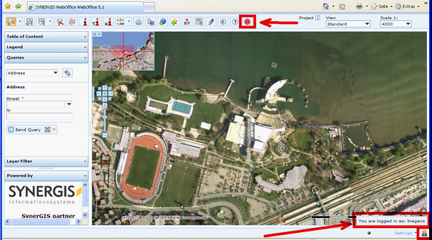 WebOffice Client displaying currently logged in user in status bar (bottom right) WebOffice Client displaying currently logged in user in status bar (bottom right)