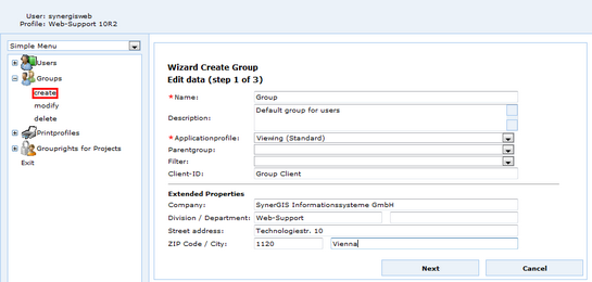 Create a new user group Create a new user group