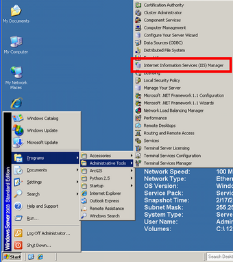 Open Programs / Administrative Tools / Services Open Programs / Administrative Tools / Services