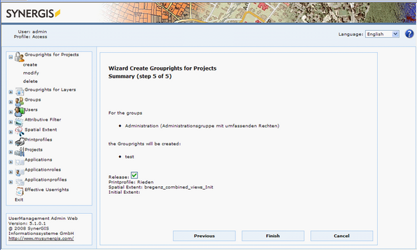 Grouprights for Projects - Finish Grouprights for Projects - Finish