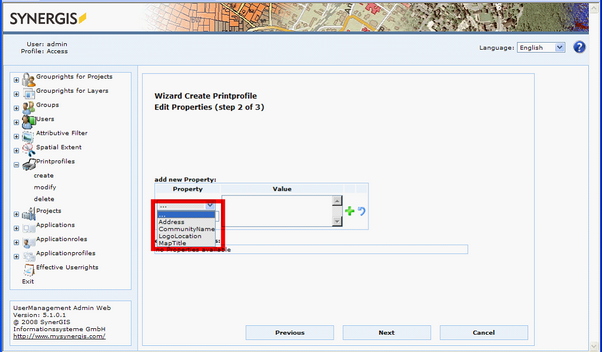 Print profile properties Print profile properties