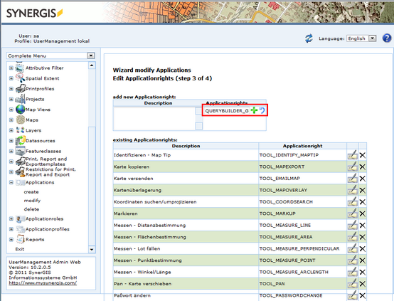 Entering the 'Access control ID'