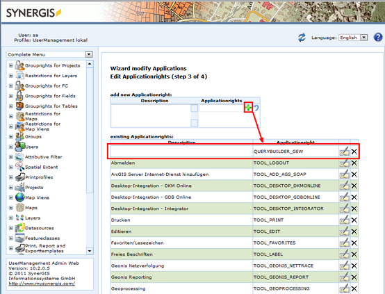 Adding the 'Access control ID'