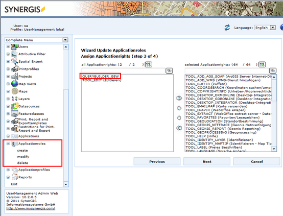 Assign the application right