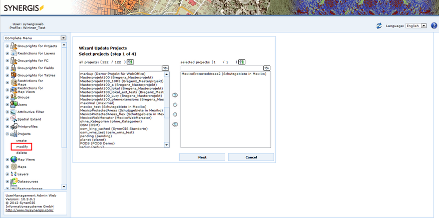 Modify a Project Modify a Project