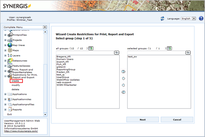 Create a new restriction for print, report and export Create a new restriction for print, report and export