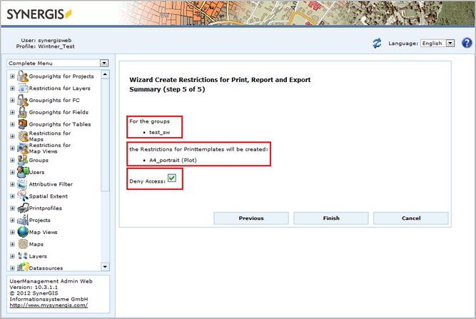 Resume of the template restriction Resume of the template restriction