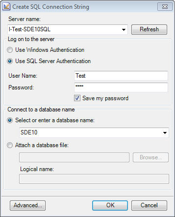 Configure SQL connection&nbsp;