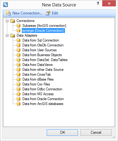 Create new data source Create new data source