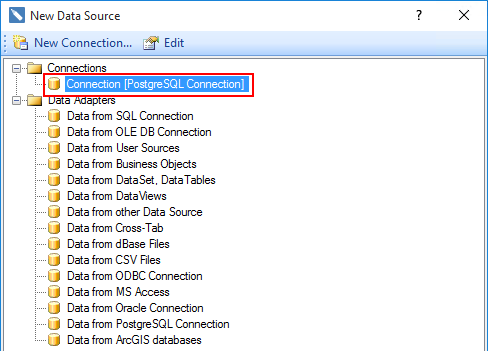 Choose data source Choose data source